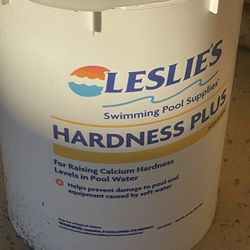 New Unopened Bucket Of Leslie’s Hardness Plus Pools And Spas.