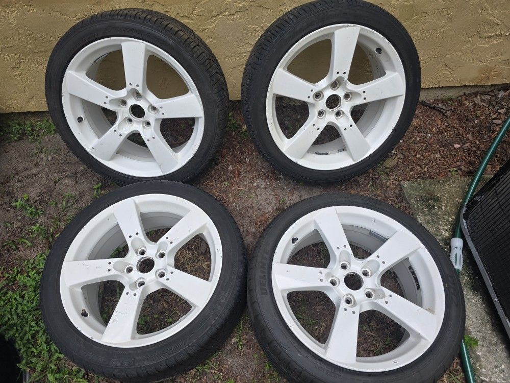 18 Inch White Rims And Tires 5x114.3mm