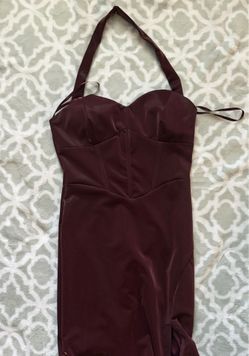 Burgundy corset gown