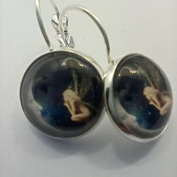 Clip Ons- Silver & Glass