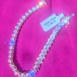 14 K Gold 2.75 carats Diamond Tennis Bracelet NIB