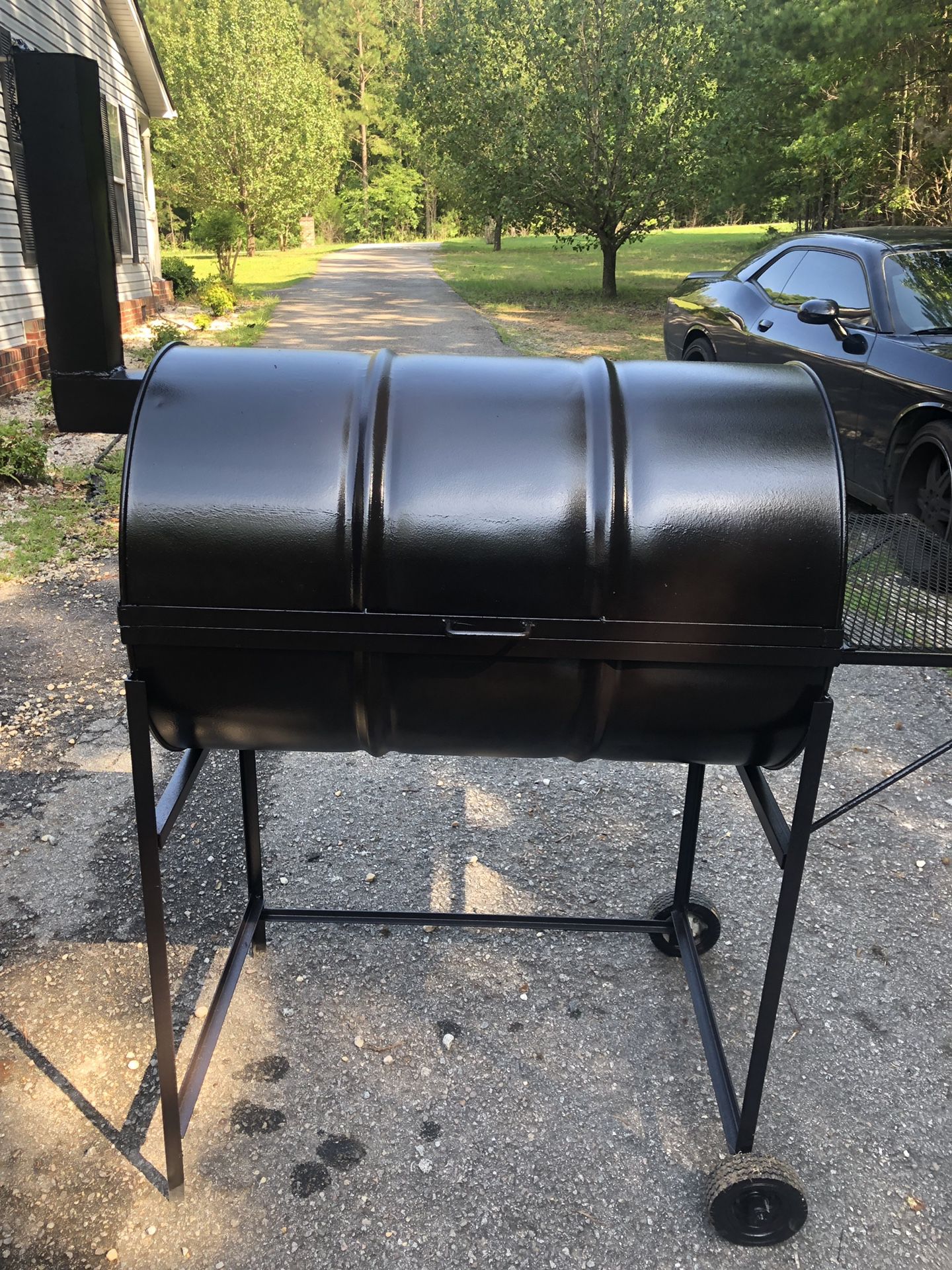 Custom 55 gallon drum bbq grill
