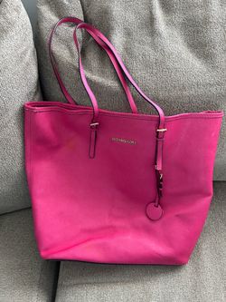 Michael Kors Jet Set Travel Tote Bag Raspberry Color