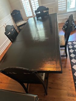 Restored antique dining table
