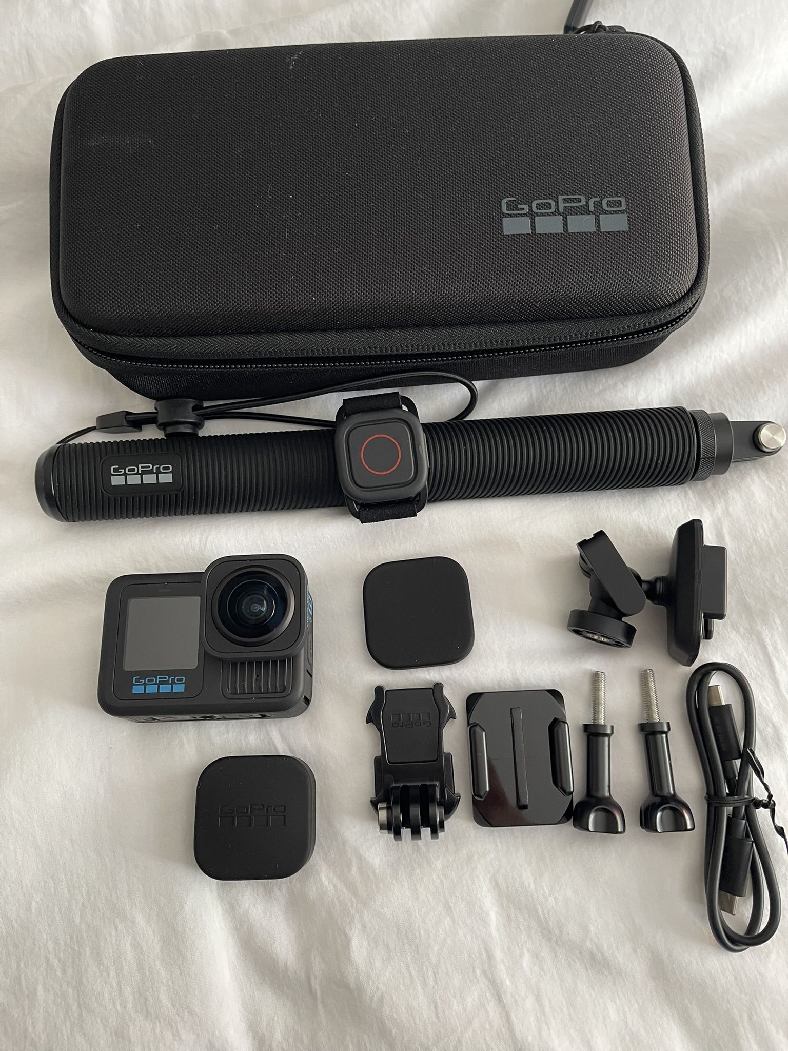GoPro - HERO13 Black Ultra Wide Action Camera - Black + 4ft (1.2m) Extension Pole + Waterproof Shutter Remote