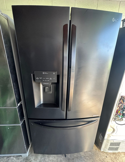 Black LG French Door Fridge with Smart Features