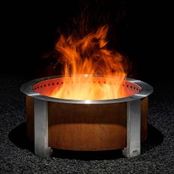 X-Series 30-Smokeless Fire Pit - Heavy-Gauge Steel Material - Compatible with Cooking and Grilling - Corten Steel
