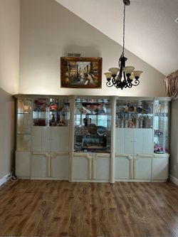 Side board glass cabinet