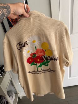 True religion knitted button up
