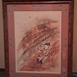 Signed And Nicely Framed Print By Chris Barr, "The Story Teller".