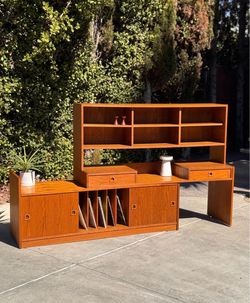 Danish Modern Modular TV Stand / Media Center – Expandable Wall Unit