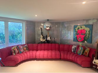 $40 million estate CLEARANCE circular round directional mid-century modern sofa/couch￼