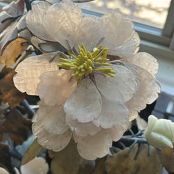 2 Beautiful GEM-Carved flower Arrangements In Pots 