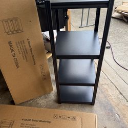 4-Tier Slim Metal Shelving Unit, Adjustable Narrow Standing She for Kitchen Pantry, Bathroom, Laundry Room & More | 15.7" Wide 11.8" Deep, 44" High | 