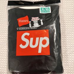 Supreme Hanes Thermal Crew Long Sleeve 