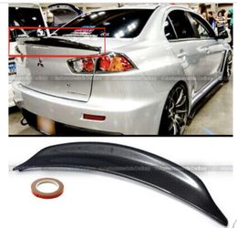 For 08-15 Lancer EVO X 10 Carbon Fiber Rear Duck Trunk Wing Lip Spoiler