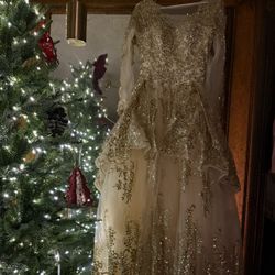 Champagne Gold Quinceañera Dress 