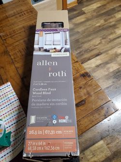 Allen + Roth Cordless Faux Wood Blind