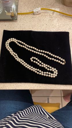 Vintage 54” Faux Pearl Necklace