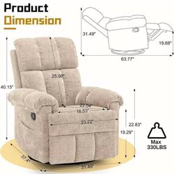 Swivel Rocker Recliner Chair