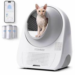 Self Cleaning Cat Litter Box for Multiple Cats, Health Monitoring, Automatic Litter Box with APP, Odor Control,