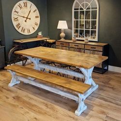 Custom Made Farmhouse Dining Tables. 