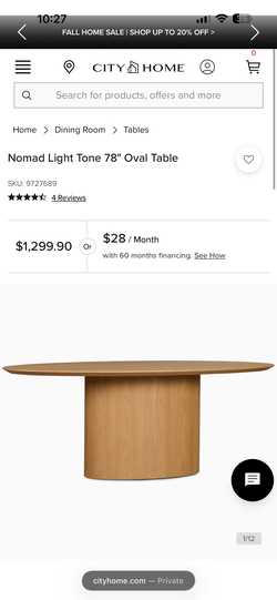 Dining Table & Chair – Excellent Condition