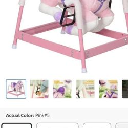 Qaba Spring Rocking Horse, Kids Ride on

 Horse, Plush Horse Ride-on with Sounds , AGES. 3-8 Years Old