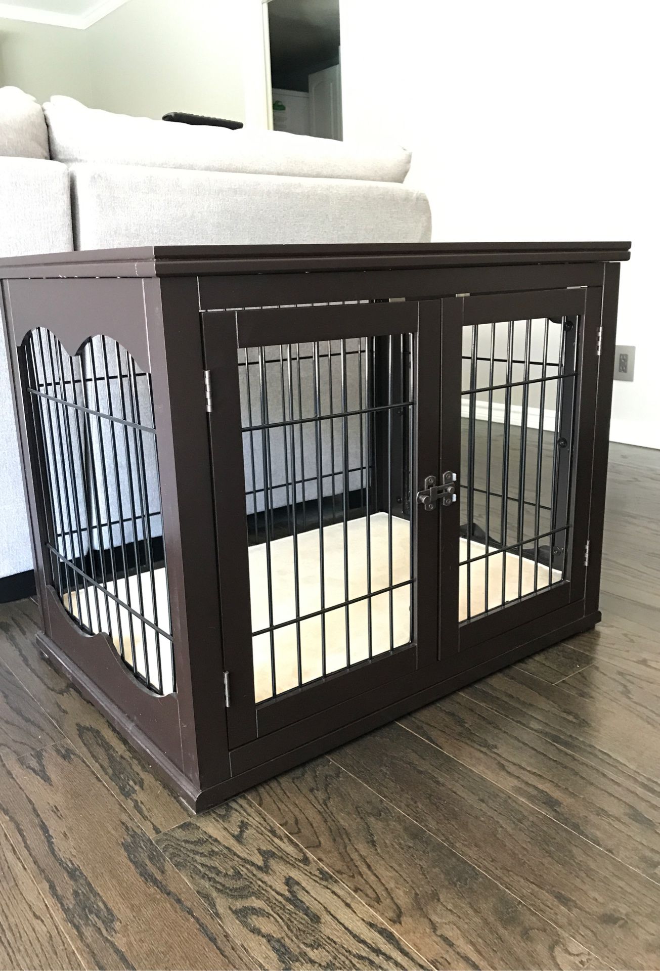 Dog kennel with bed