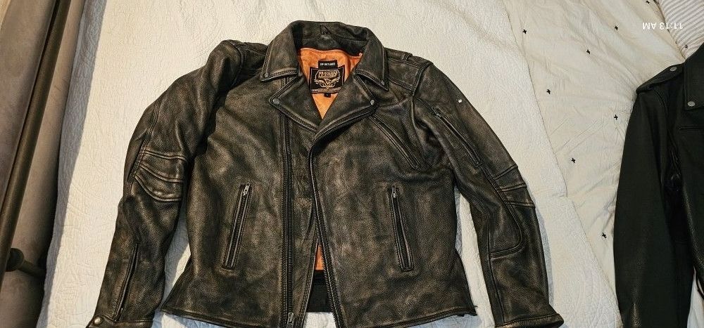 New never used Motorcycle Leather Jacket.