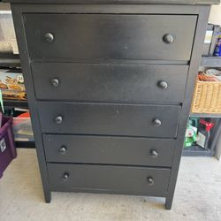 Wood 5 Drawer Dresser
