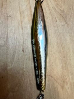 Shimano Swim Kick Fishing Jig, Metallic scrambled Egg, Yellowtail, batracuda, dorado, tuna lure