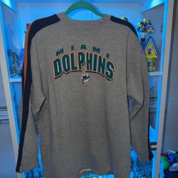 Vintage Miami Dolphins Long Sleeve Crewneck Long Sleeve Shirt SIZE XL
