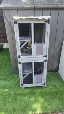 Cat patio,  catio, small animal cage.