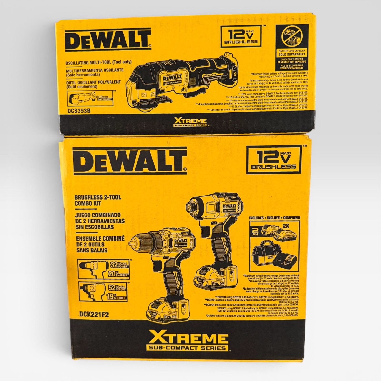 Dewalt 12V Cordless Brushless 3-Tool Kit
