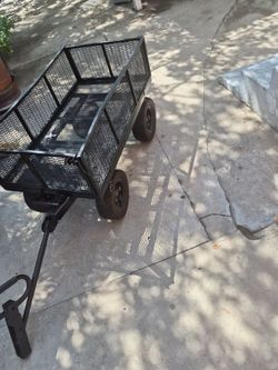 Heavy-Duty Steel Mesh Garden Utility Cart
