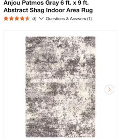 Gertmenian Gray Shag Rug 6x9ft