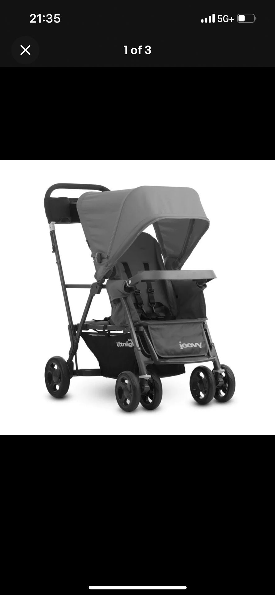 Joovy Caboose Ultralight 8119 Sit And Stand Tandem Double Stroller