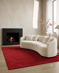 8’x10’ brand new solid red rug carpet