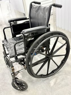 Drive Manual Foldable Wheelchair – Padded Armrests & Wheel Locks – Black