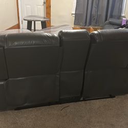 Reclining Leather Love Seat