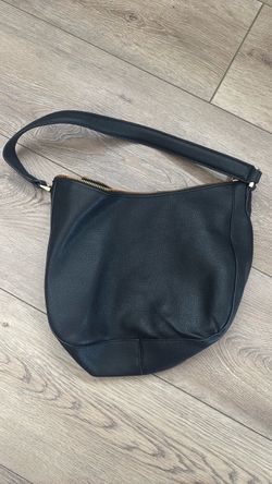 Black Faux Leather Shoulder Purse