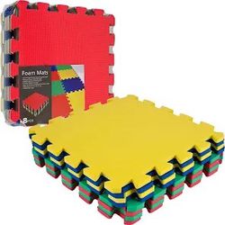 Primary Pastel 24 in. W x 24 in. L x 0.5 in. Thick Foam Exercise\Gym Flooring Tiles