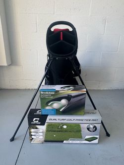 Golf Practice Bundle – Stand Bag, Practice Mat, Putting Cup, Balls & Tees