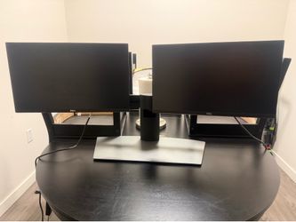 2 Dell monitors with dual stand- negotiable price