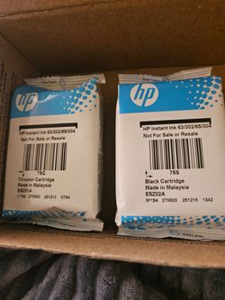 HP 63 ink cartridges...one black; one tri-color...CHEAP