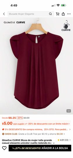 GlowEve Curve Women's Burgundy Blouse