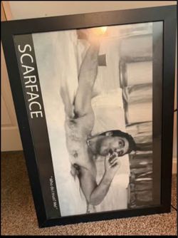 Scarface Tony Montana wall art with frame