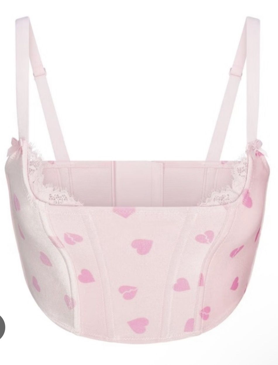 SKIMS velvet lace corset CB heartbreaker set