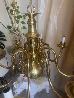 Beautiful Brass Chandelier 28 inches Across